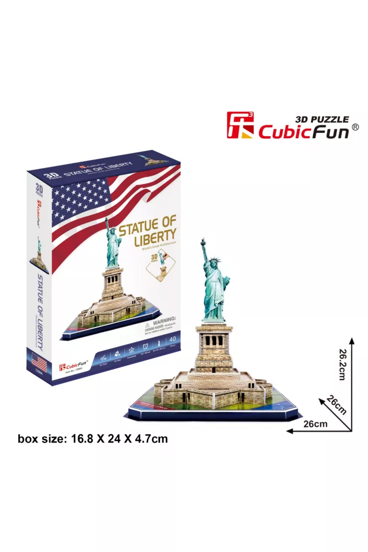 Puzzle 3D 40 el. Statua Wolności