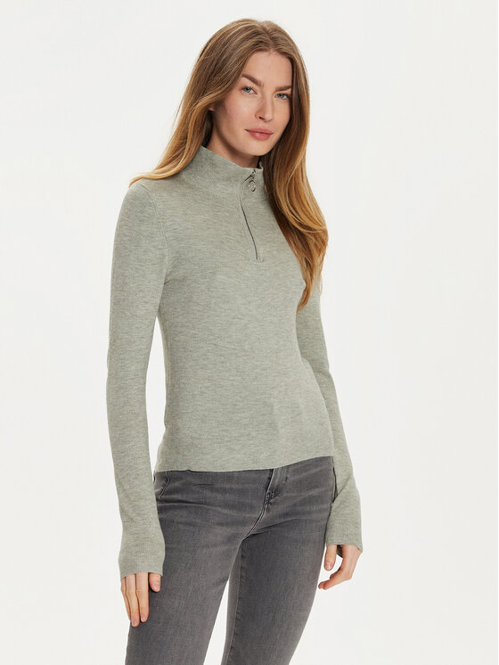 Vero Moda Sweter Happiness 10317993 Szary Slim Fit