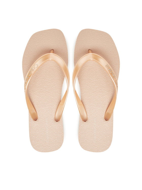 Calvin Klein Jeans Japonki Thong+ Tpu Metallic YW0YW01720 Różowy