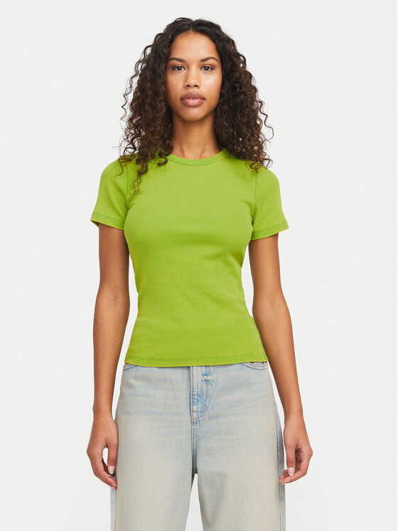 JJXX T-Shirt Frankie 12239962 Zielony Slim Fit