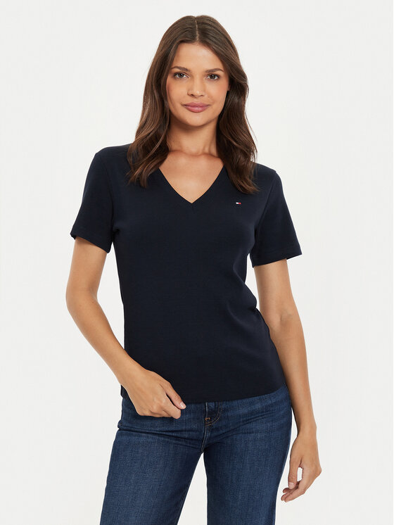 Tommy Hilfiger T-Shirt New Cody WW0WW40584 Granatowy Slim Fit