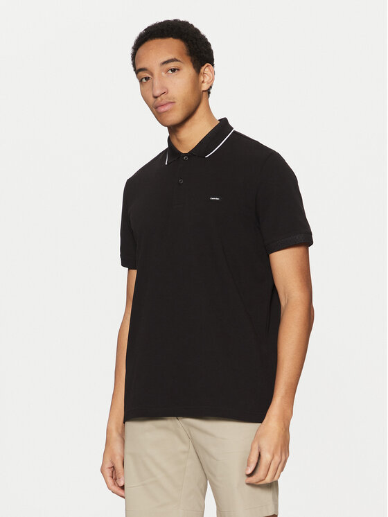 Calvin Klein Polo K10K114141 Czarny Regular Fit