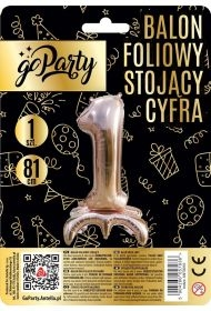 Balon foliowy stojący 1 rose gold