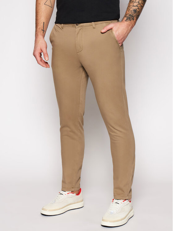 Jack & Jones Chinosy Marco Bowie 12150160 Beżowy Slim Fit