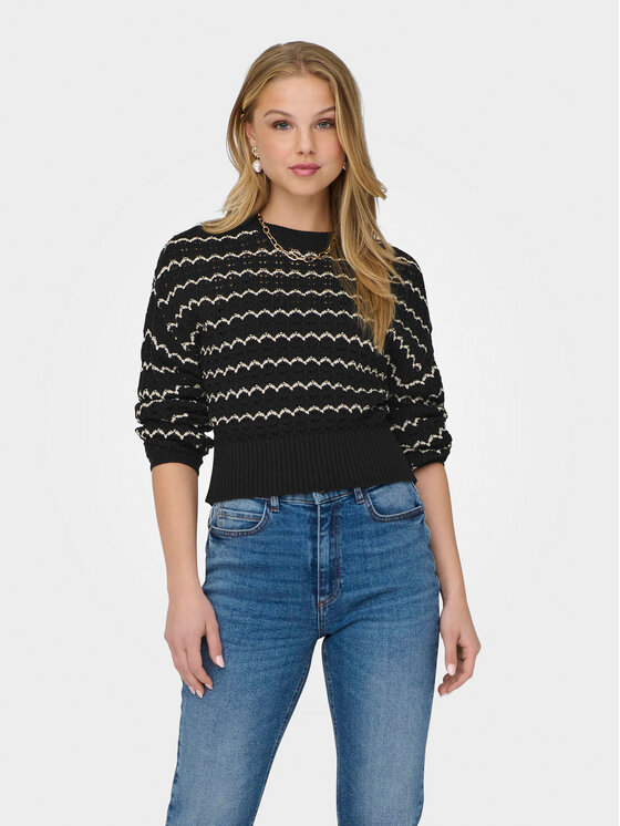 ONLY Sweter Asa 15310527 Czarny Regular Fit