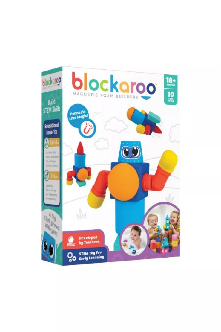  Klocki magnetyczne Blockaroo Mały robot 10el