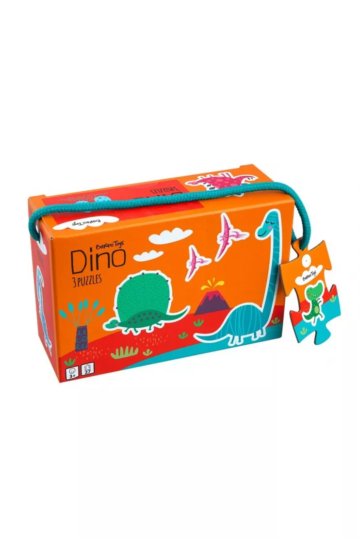 Moje pierwsze puzzle - 3 układanki. Dino
