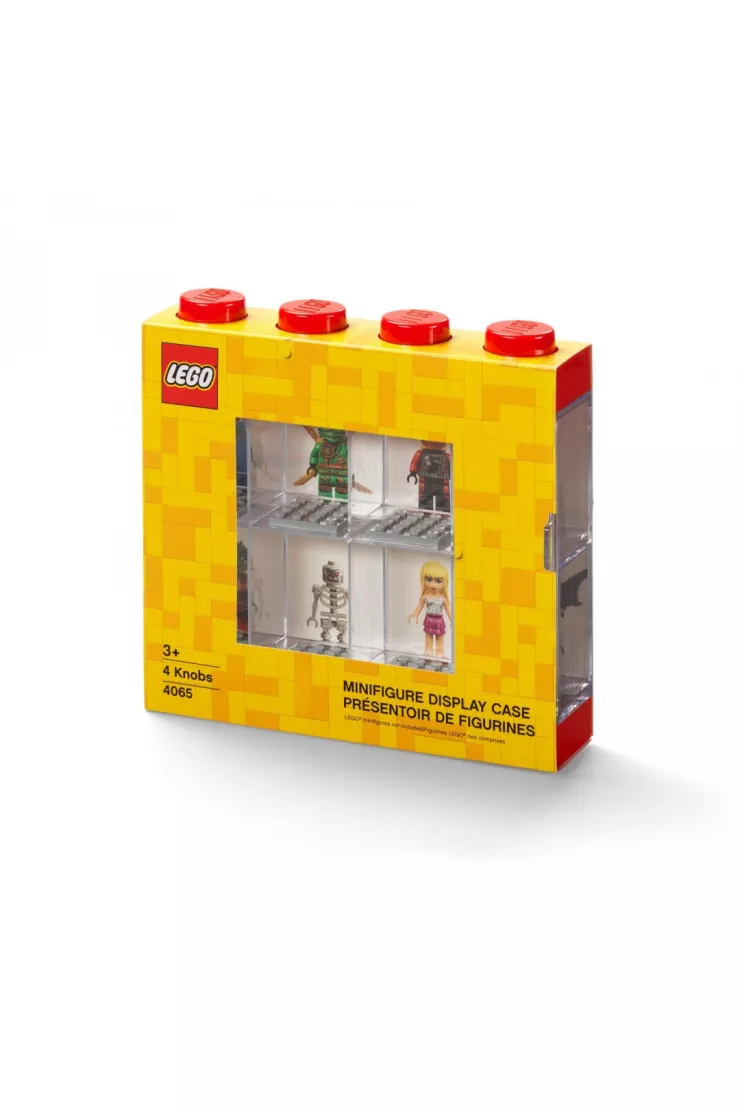 Gablotka na 8 minifigurek LEGO Czerwona