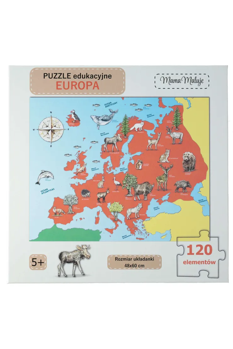 Puzzle edukacyjne 120 el. Europa