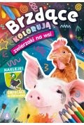 Zwierzaki na wsi. Brzdące kolorują (naklejki świecące w ciemności) miniaturka