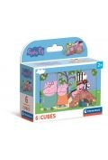 Świnka Peppa Klocki obrotowe 6 el. Peppa Pig