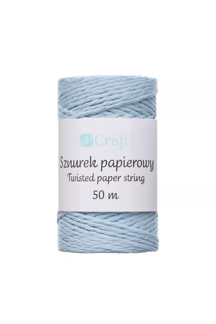Sznurek papierowy skręcany niebieski