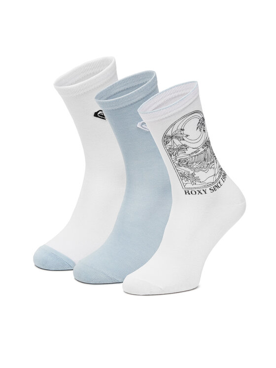 Roxy Skarpety długie AS_ROXY_05W_SS25 (3-PACK) Biały