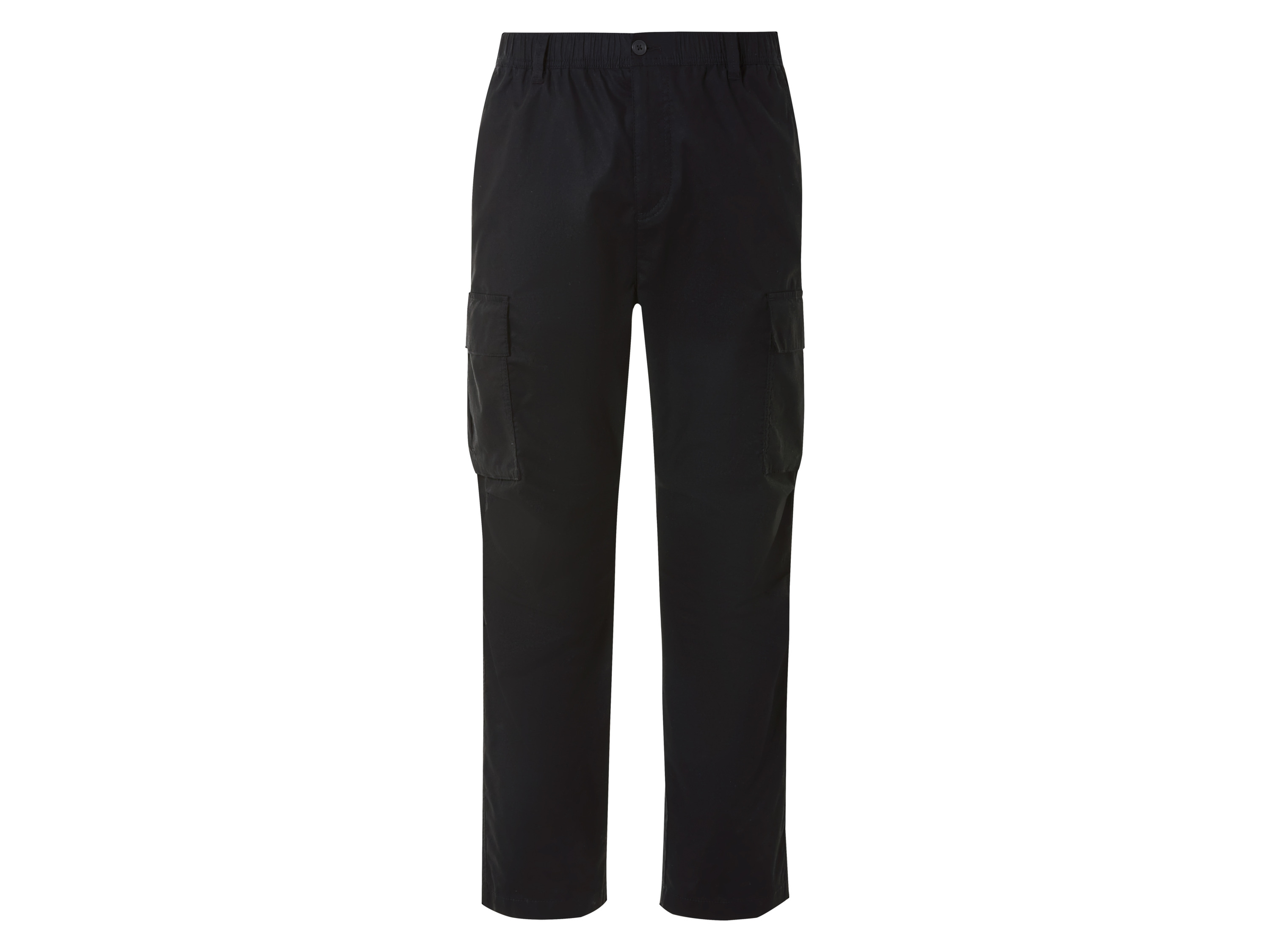 LIVERGY® Spodnie cargo męskie z bawełną (Czarny, M (48/50))