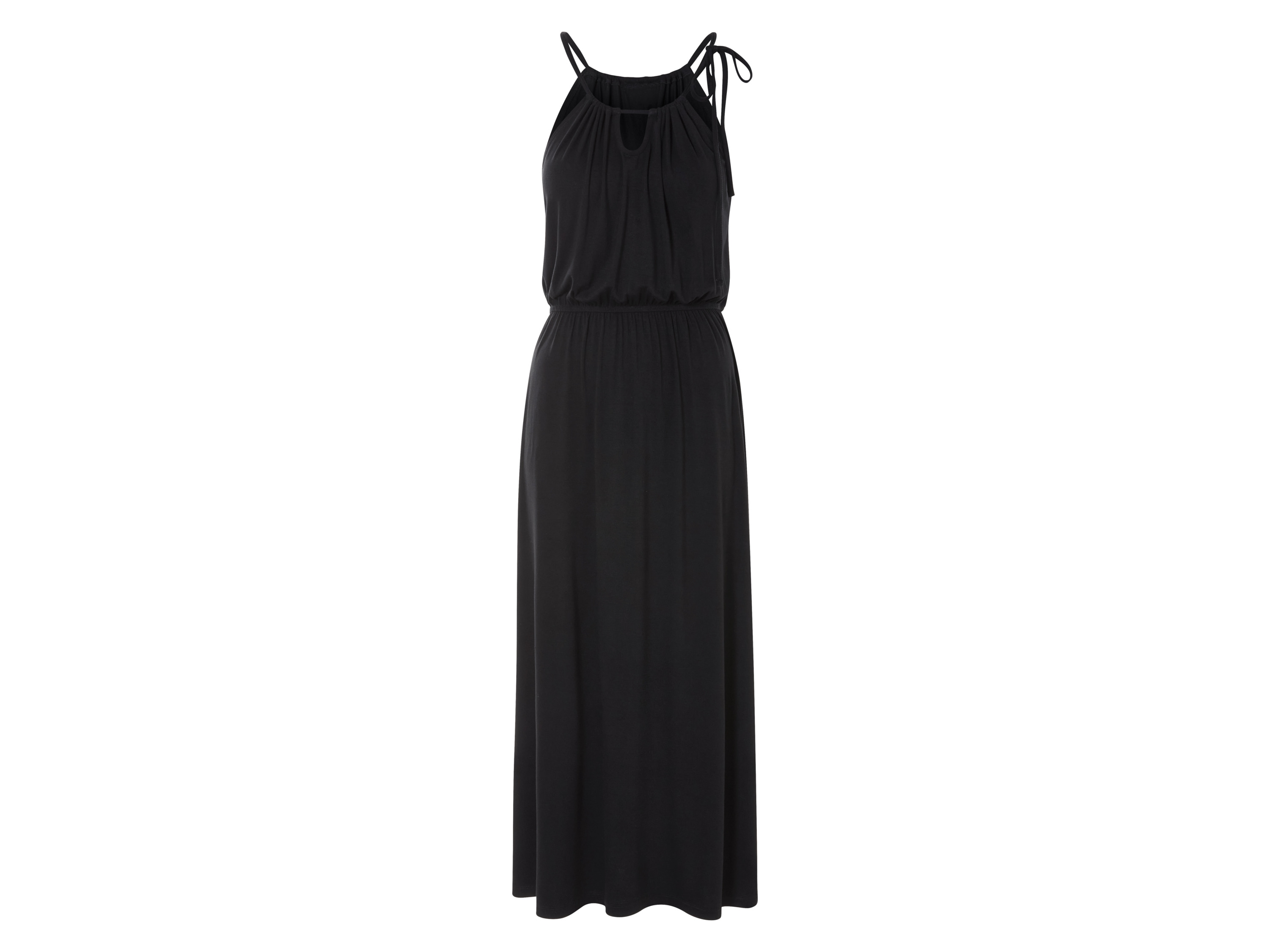 esmara® Sukienka maxi damska z wiskozą (Czarny, XS (32/34))