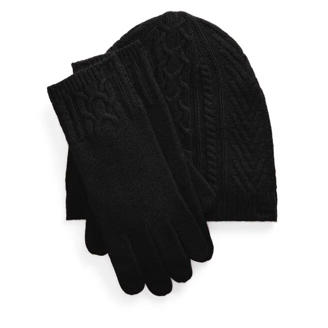 Zestaw czapka, szalik i rękawiczki LAUREN RALPH LAUREN