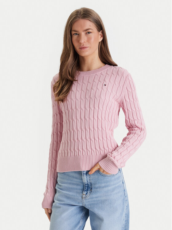 Tommy Hilfiger Sweter WW0WW47644 Różowy Regular Fit