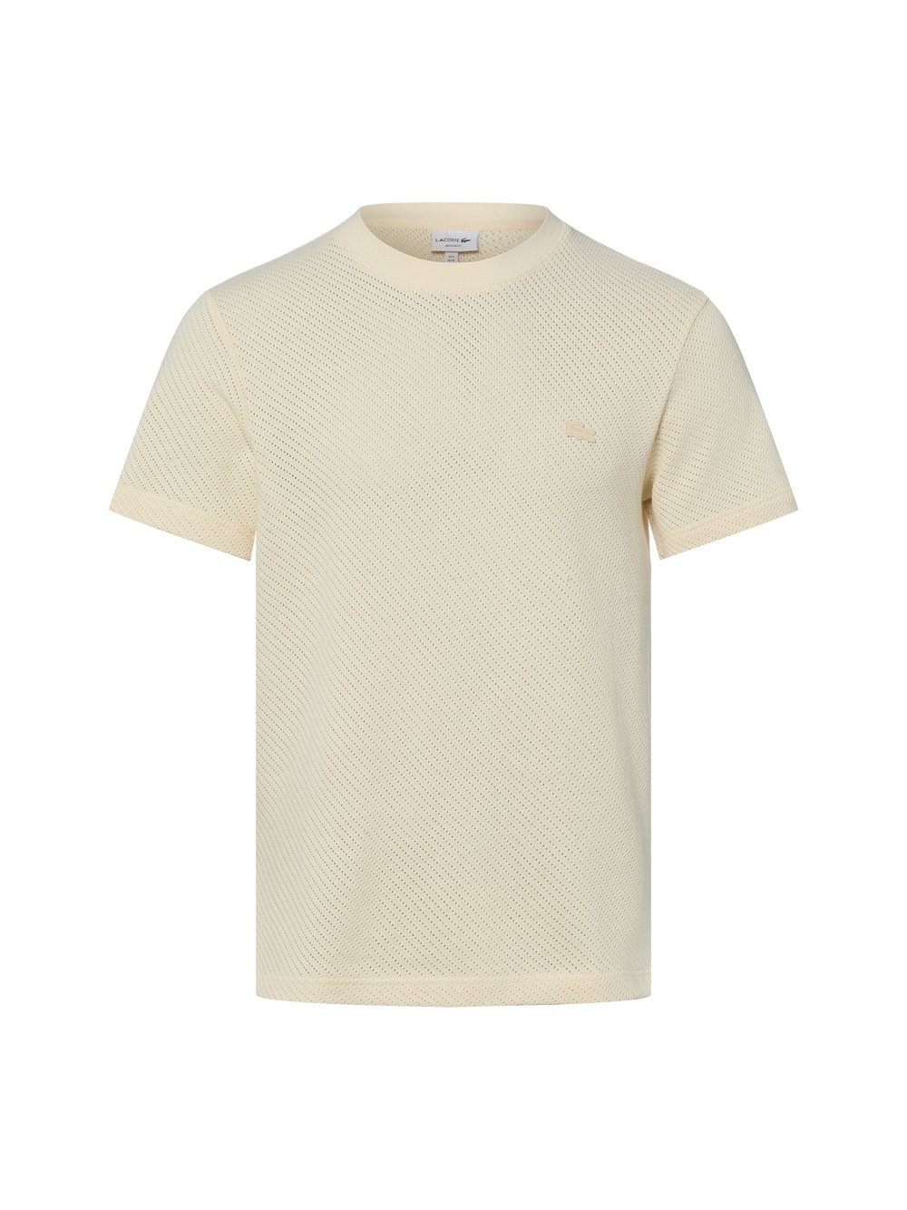 Lacoste Koszulka męska Mężczyźni Bawełna beżowy, 6