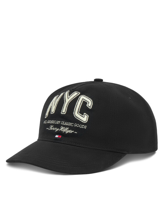 Tommy Hilfiger Czapka z daszkiem Flag Seasonal 5 Panel AM0AM13562 Czarny