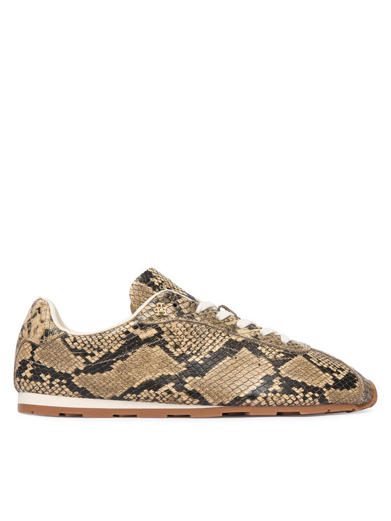 Tommy Hilfiger Sneakersy Bella Sneaker Snake FW0FW09415 Brązowy