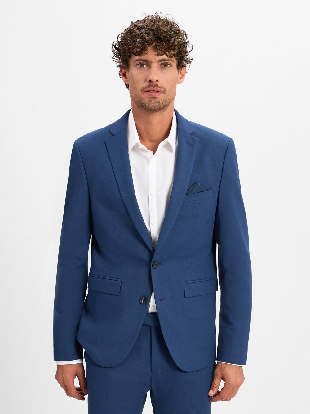 Finshley & Harding Męska kurtka modułowa - Oakland Mężczyźni Slim Fit Sztuczne włókno niebieski, 56