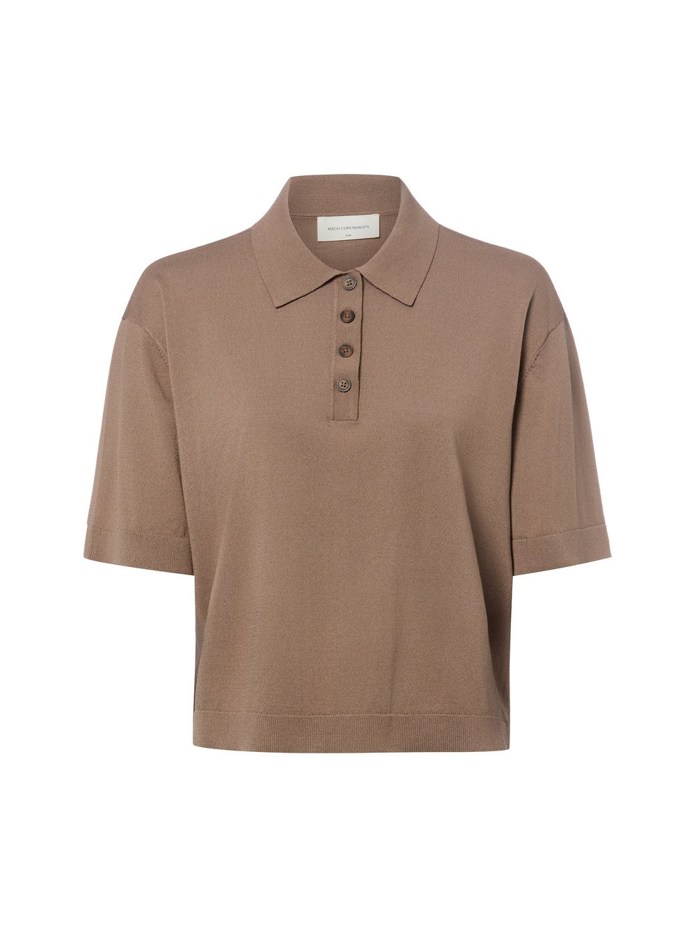 Msch Copenhagen Damska koszulka polo - MSCHTerine Kobiety Sztuczne włókno brązowy, M/L