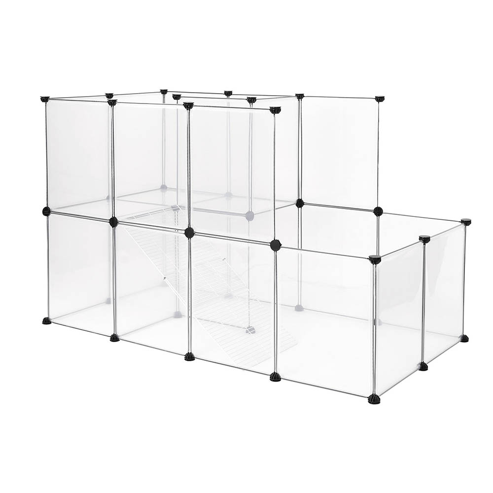 Lionto wybieg z tworzywa sztucznego na 2 poziomach - Dł. x szer. x wys.: 147 x 75 x 92 cm miniaturka