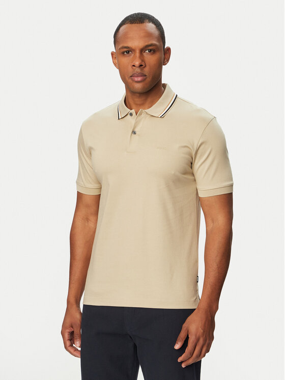 BOSS Polo Penrose 38 50469360 Beżowy Slim Fit