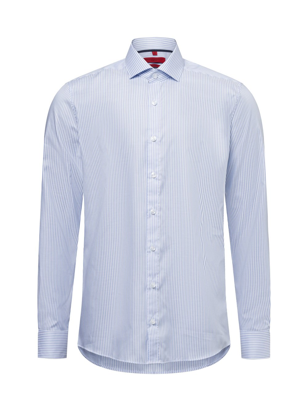 Finshley & Harding Męska koszula biznesowa - Easy Care Mężczyźni Slim Fit Bawełna niebieski|biały, 45