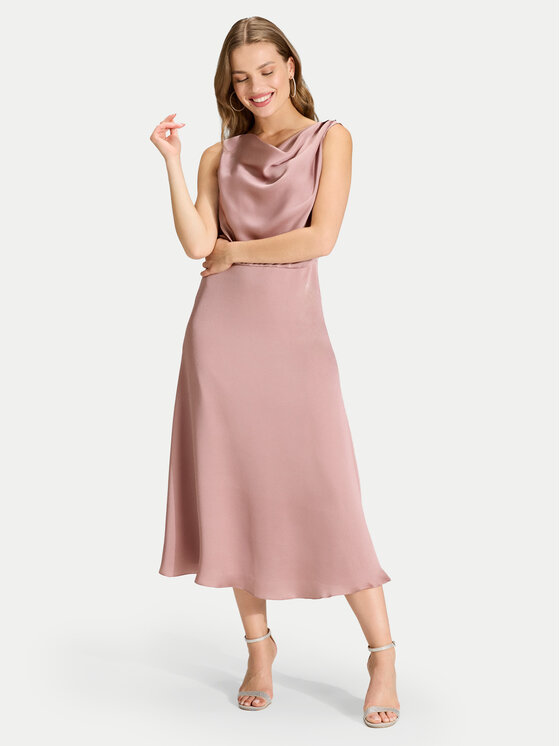 Swing Sukienka koktajlowa 5AK04900 Różowy Regular Fit