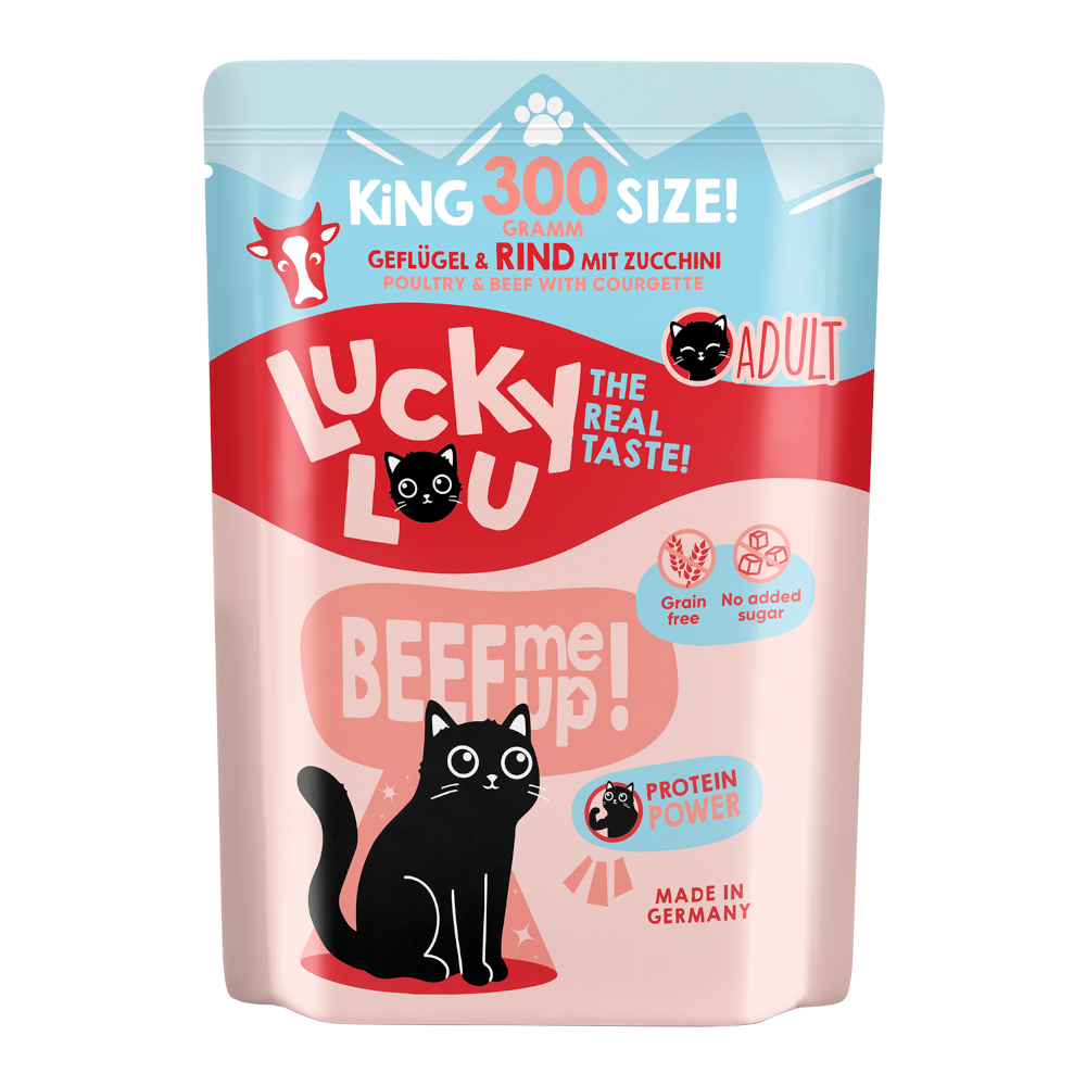Korzystny pakiet Lucky Lou Adult, 2 x 300 g - Drób i wołowina