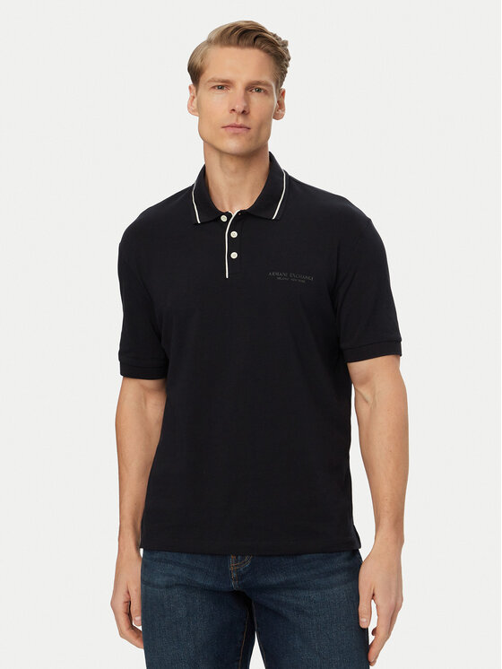 Armani Exchange Polo XM001557 AF10363 UB101 Granatowy Regular Fit