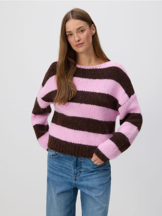 Reserved - Sweter w paski - wielobarwny