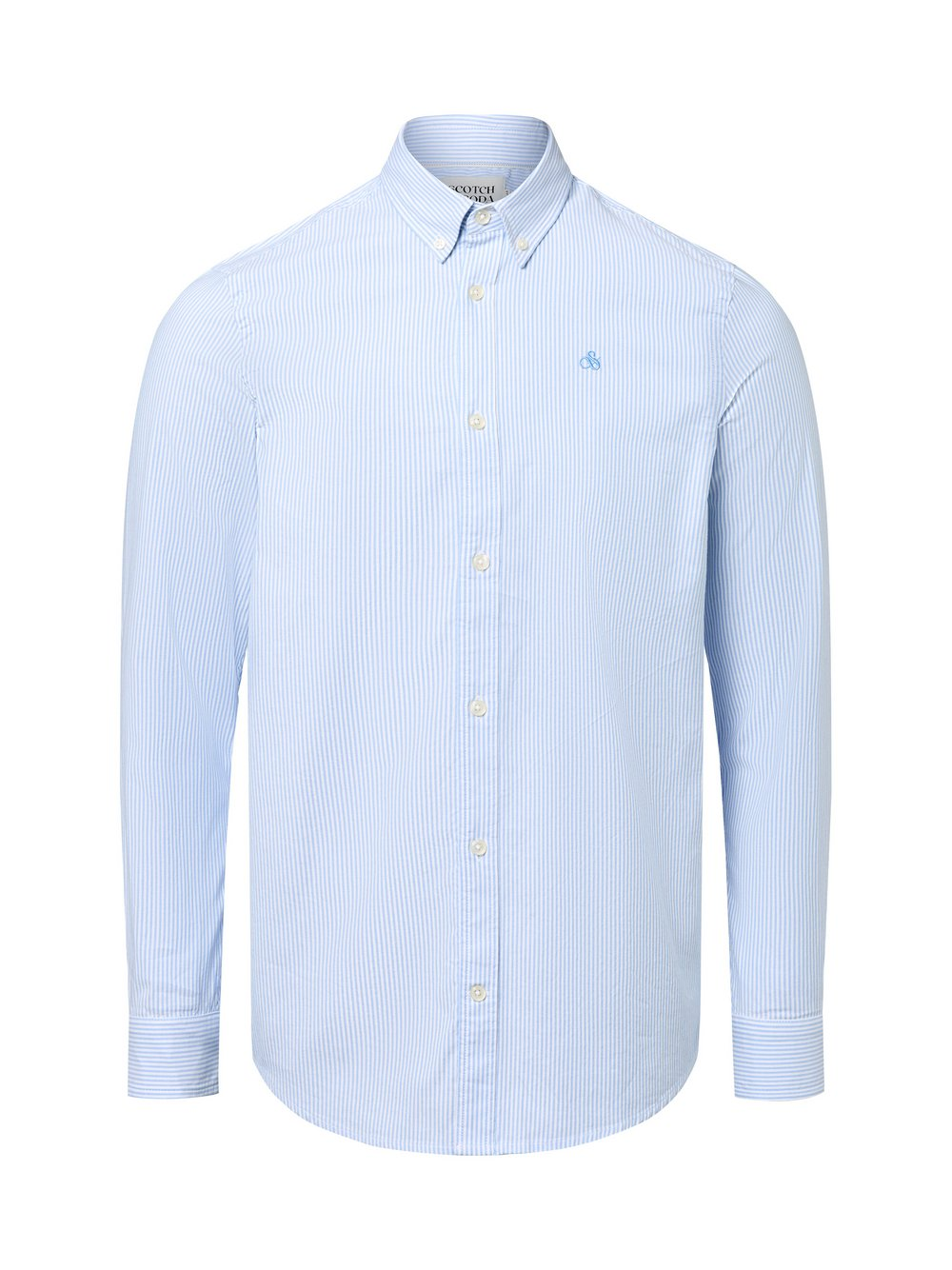 Scotch & Soda Męska koszula casual Mężczyźni Regular Fit Bawełna niebieski|biały, M