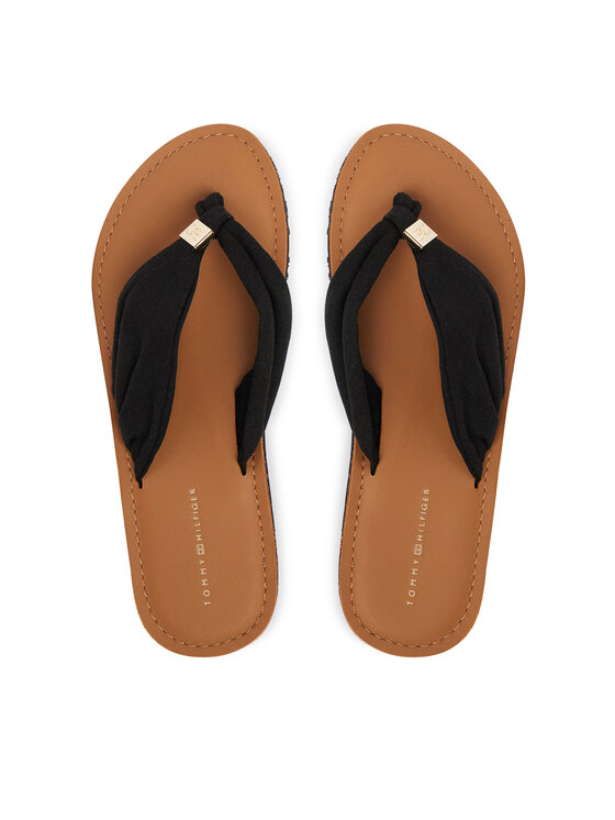 Tommy Hilfiger Japonki Th Ltr Footbed Summer Sandal FW0FW09194 Czarny