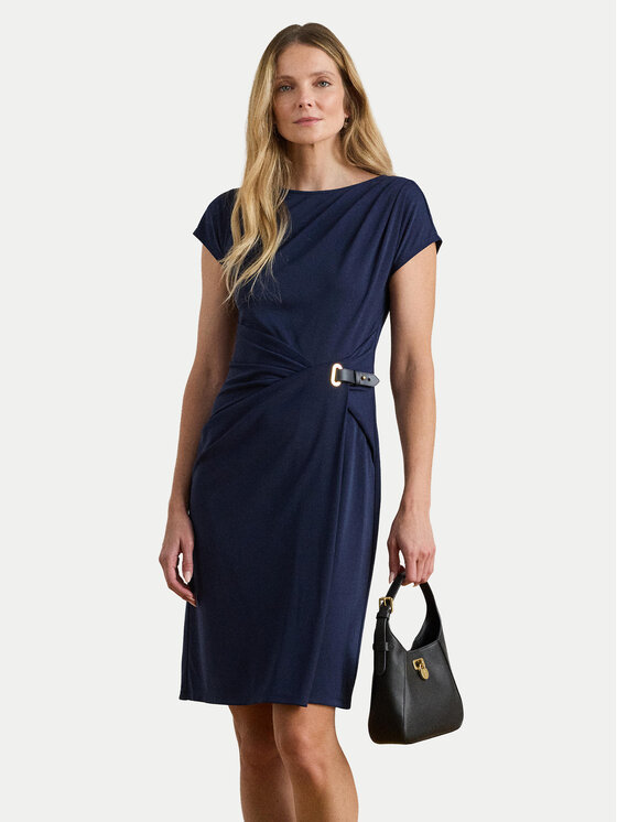 LAUREN RALPH LAUREN Sukienka koktajlowa 200P03763001 Granatowy Slim Fit