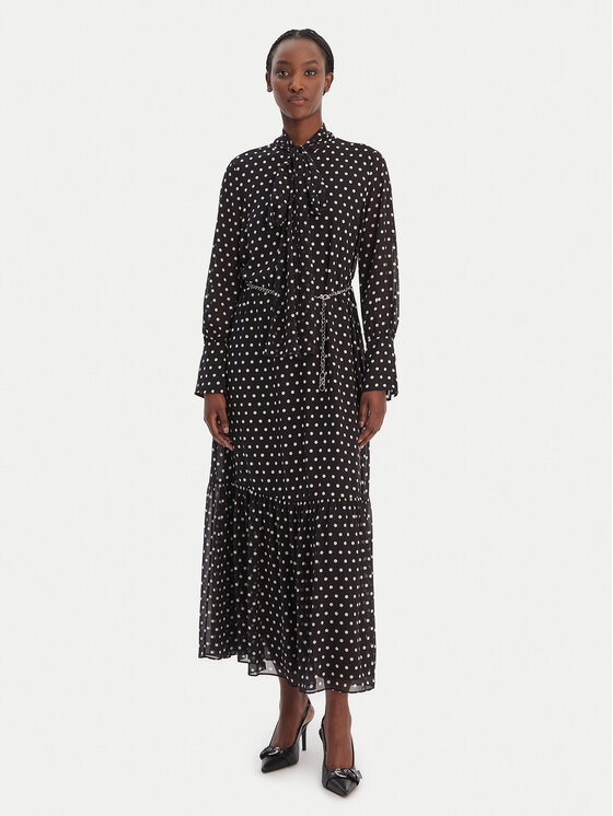 MICHAEL Michael Kors Sukienka koszulowa MR68394K9J Czarny A-Line Fit