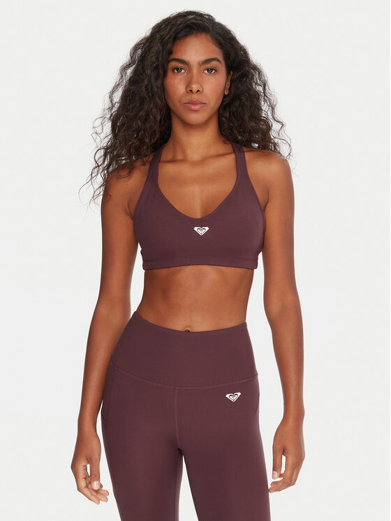 Roxy Biustonosz sportowy Heart Into It ERJKT04359 Fioletowy