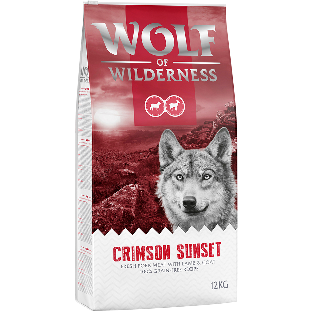 Wolf of Wilderness "Crimson Sunset", jagnięcina i mięso kozie - 12 kg