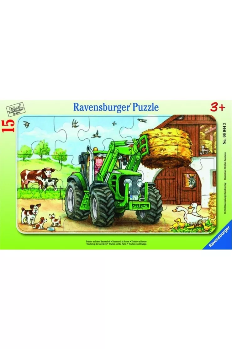 Puzzle 15 el. Traktor na polu