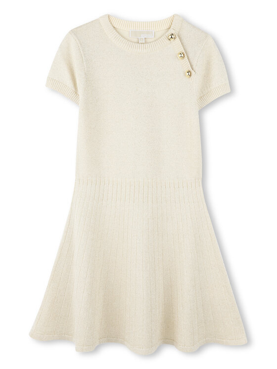 Michael Kors Sukienka dzianinowa R30296 D Beżowy Regular Fit