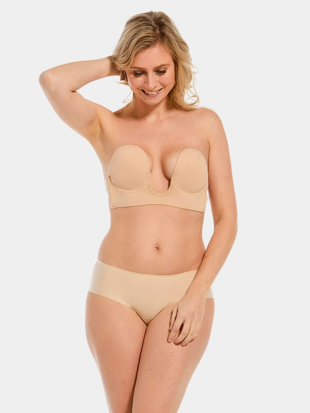MAGIC Bodyfashion Damski biustonosz samonośny Kobiety Sztuczne włókno beżowy|różowy, C