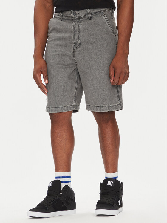 DC Shoes Szorty jeansowe Carpenter Baggy Short Rmg ADYS03019 Szary Baggy Fit