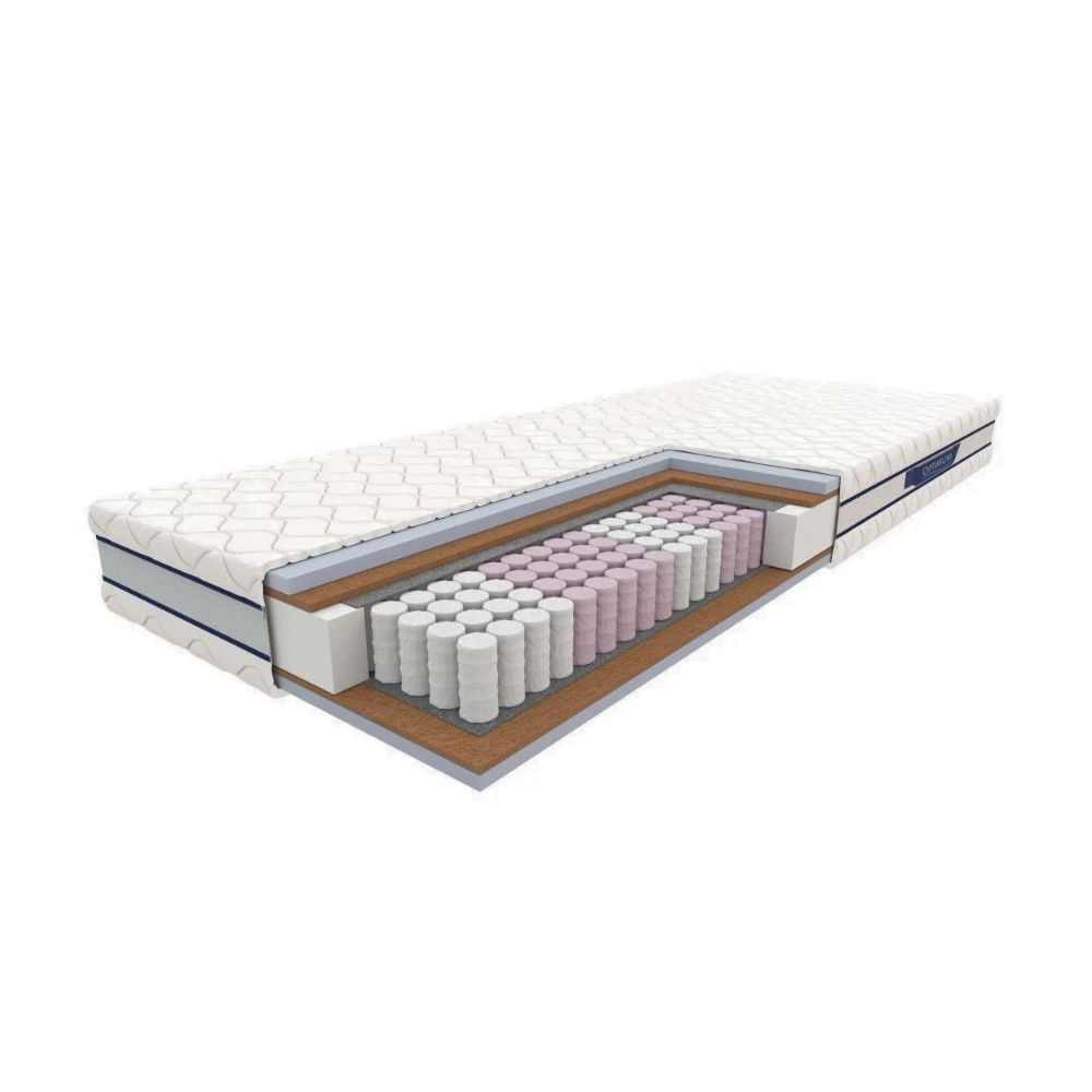Materac Obsydian Optimum 180x200 cm sprężyny kieszeniowe, kokos, H3 średnio twardy