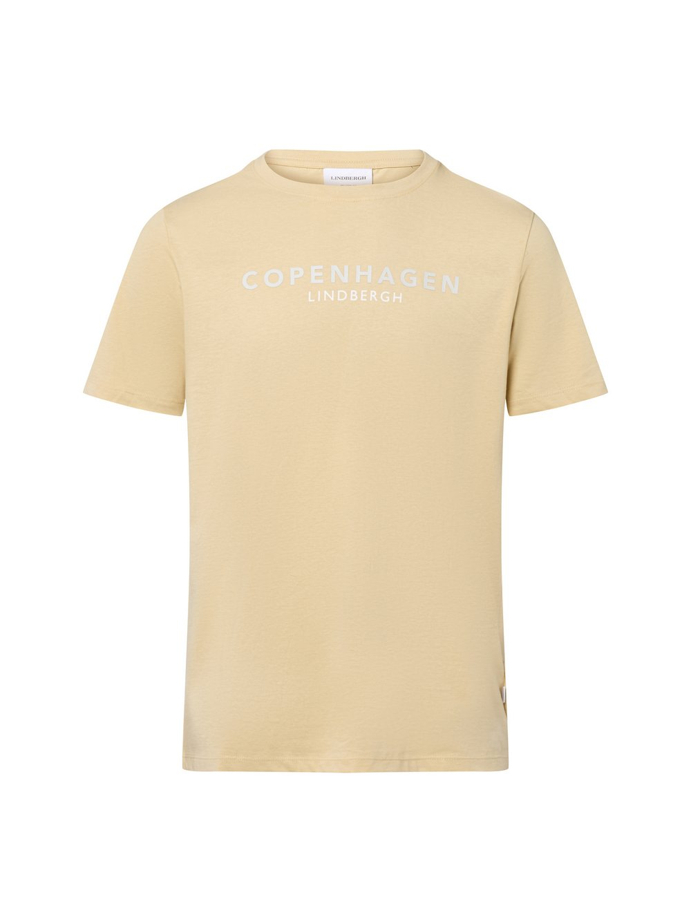 Lindbergh T-shirt męski Mężczyźni Bawełna beżowy, S