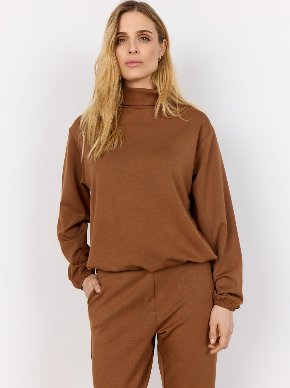 soyaconcept® Bluza damska - SC-Banu Kobiety Sztuczne włókno brązowy, M