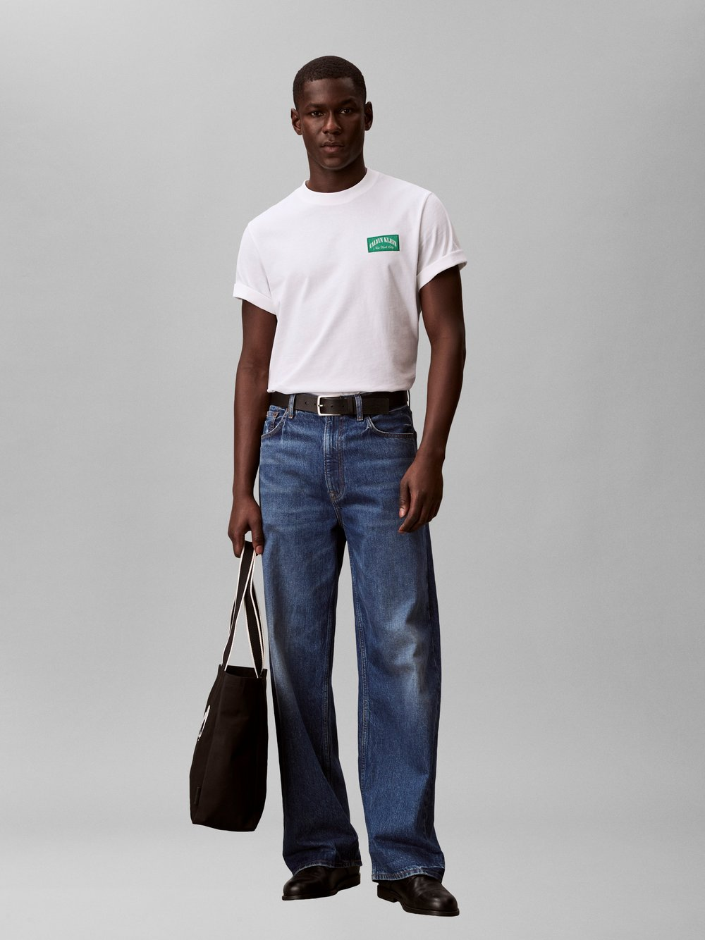 Calvin Klein Jeans Koszulka męska Mężczyźni Bawełna biały, M