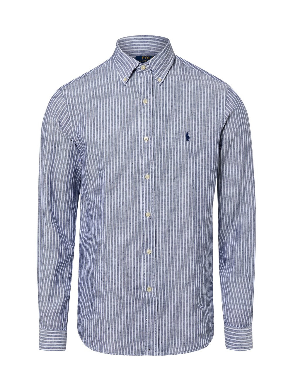 Polo Ralph Lauren Męska koszula lniana - Custom Fit Mężczyźni Modern Fit len niebieski|biały, XL