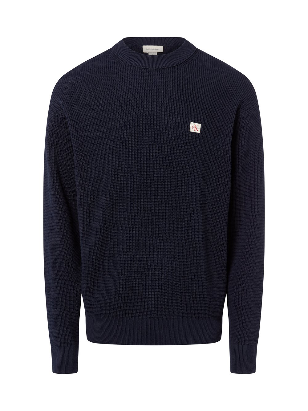 Calvin Klein Jeans Męski sweter z dzianiny Mężczyźni Bawełna niebieski, XXL