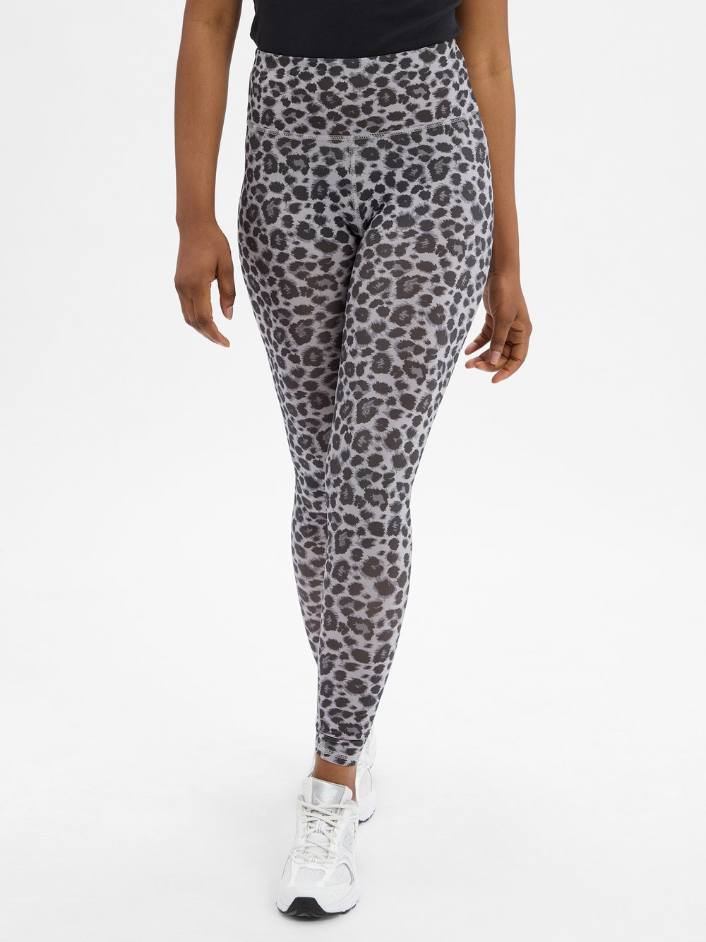 Marie Lund Legginsy Kobiety Sztuczne włókno szary|czarny, XL